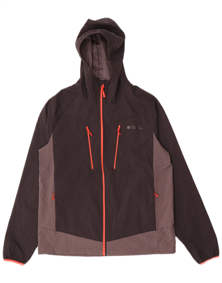 Мужская непромокаемая куртка с капюшоном Mountain Warehouse UK 38, средний черный цвет с цветными блоками