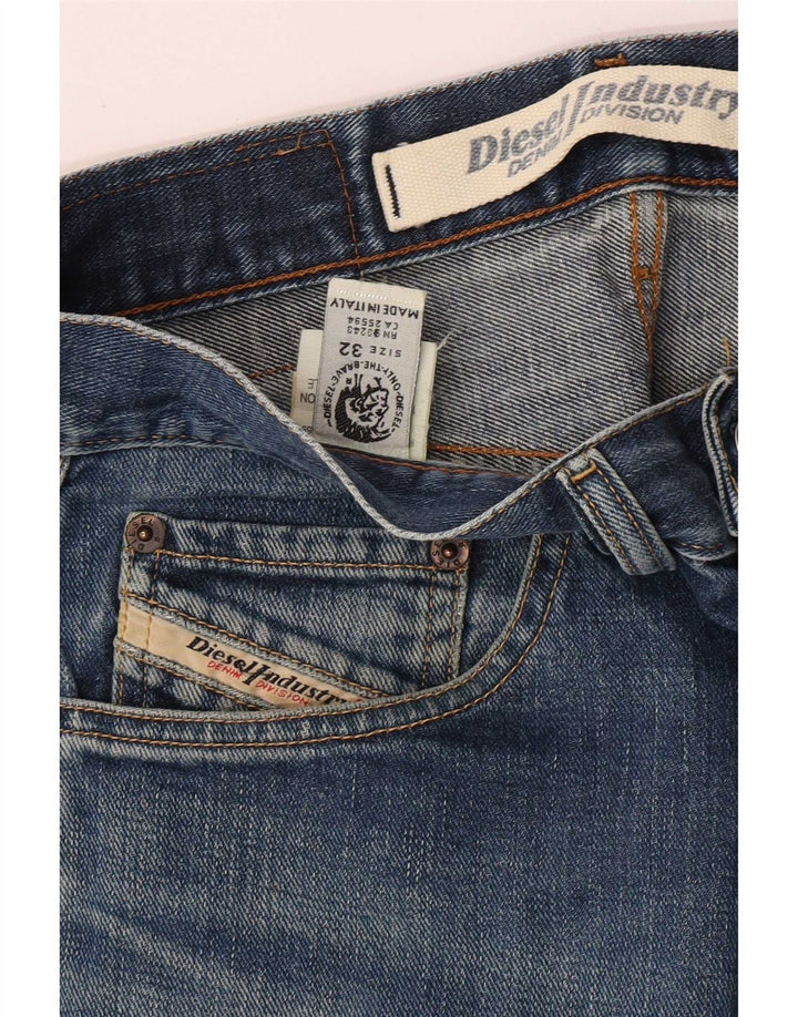 Мужские прямые джинсы Diesel W32 L30 синие, хлопок
