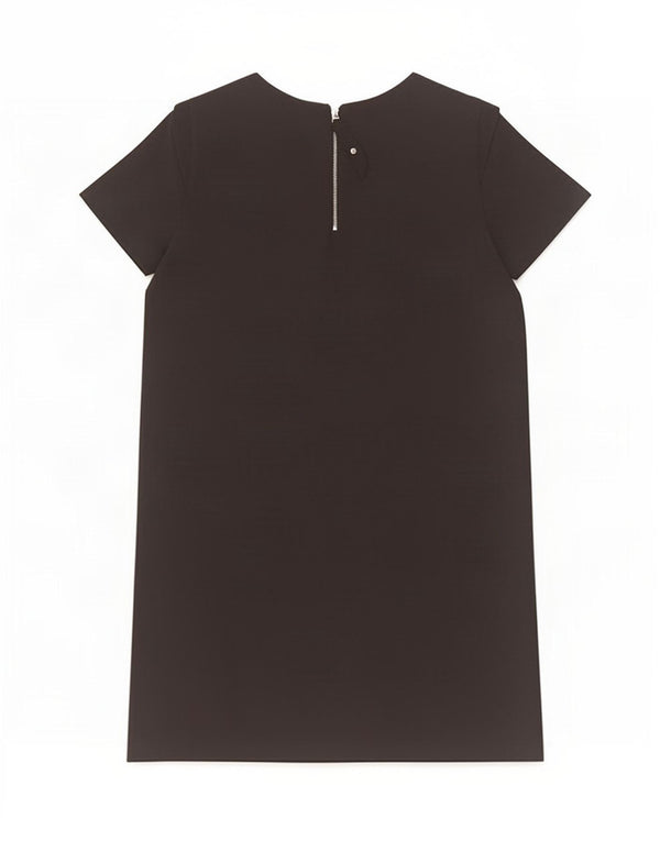 Женское платье прямого кроя Zara UK 10, маленькое черное, полиэстер