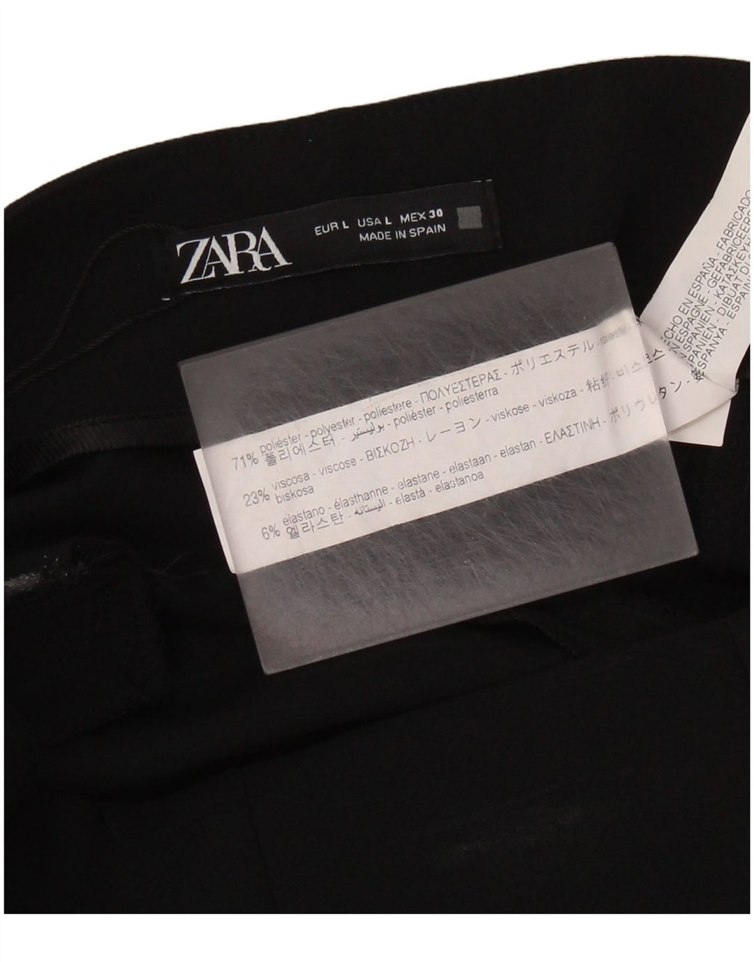 Женские повседневные брюки ZARA Bootcut, большой черный полиэстер