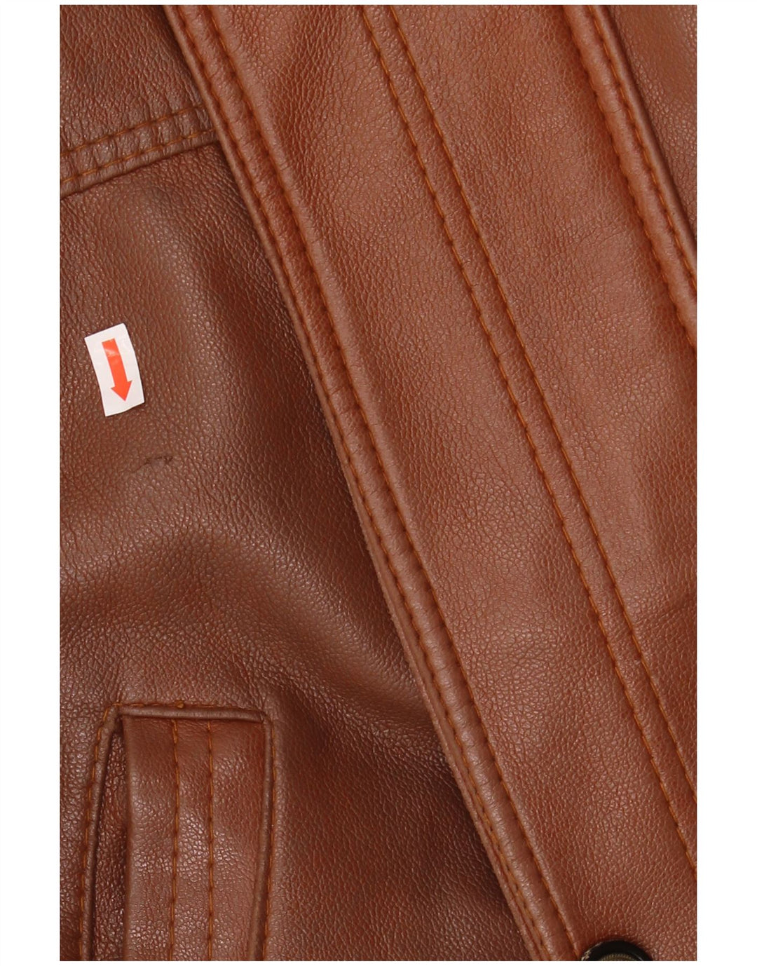 Винтажная мужская кожаная куртка UK 38 среднего коричневого цвета