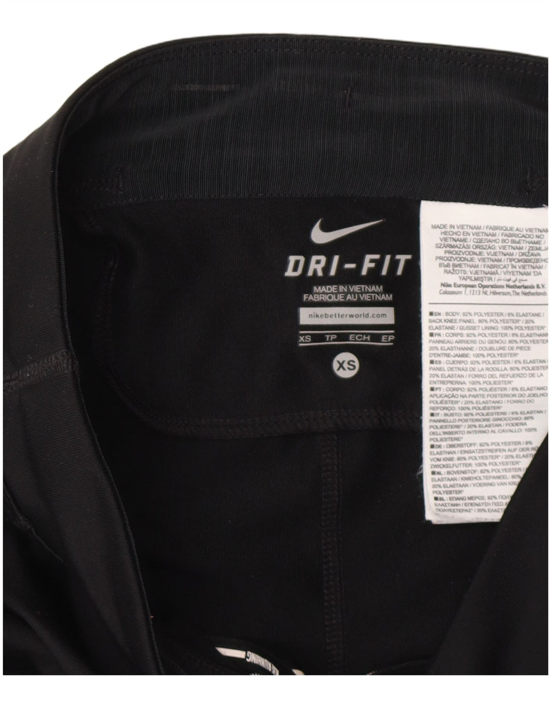 Женские леггинсы Nike Dri Fit UK 6 XS, черный полиэстер