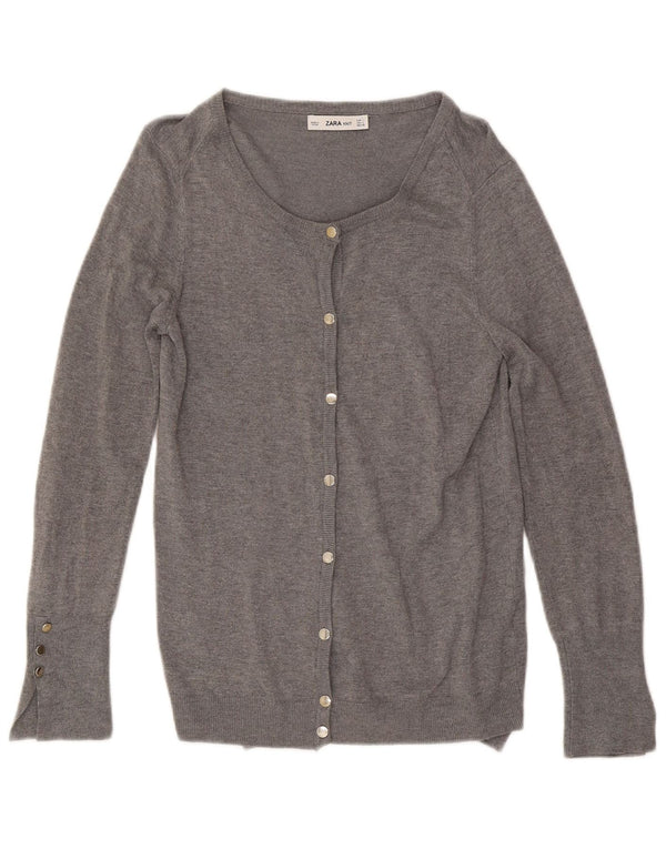 Женский кардиган Zara UK 14, большой серый цвет