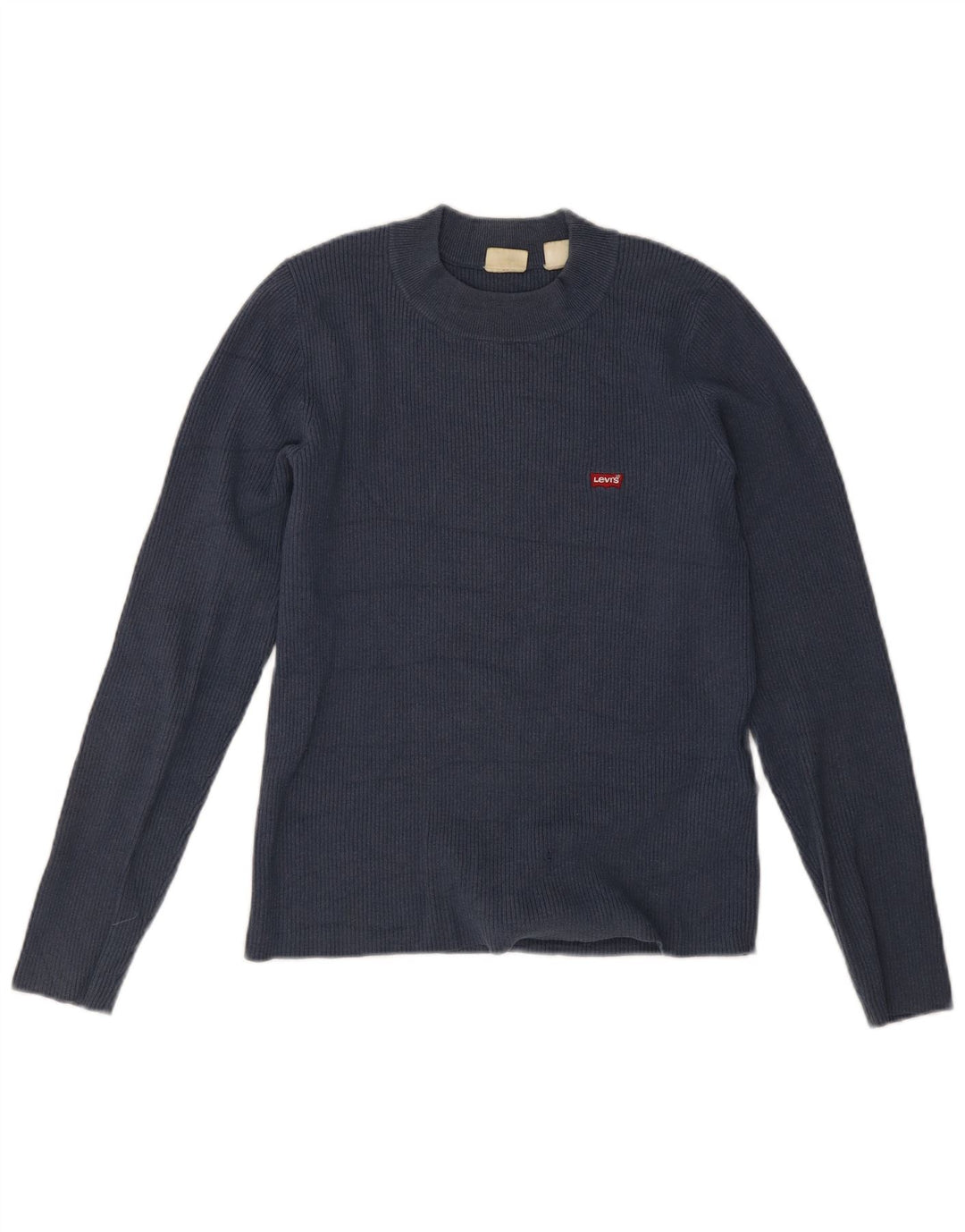 Женский топ Levi's с длинным рукавом UK 14, большой темно-синий акрил