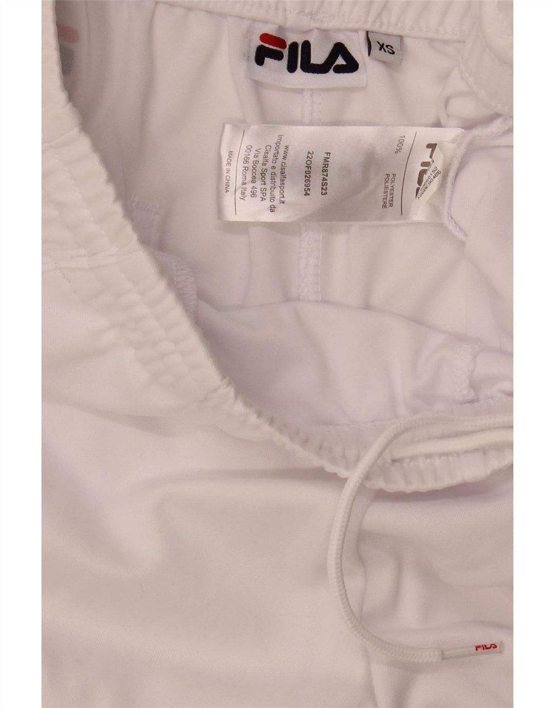 Fila Мужские спортивные шорты с графическим рисунком XS, белый полиэстер