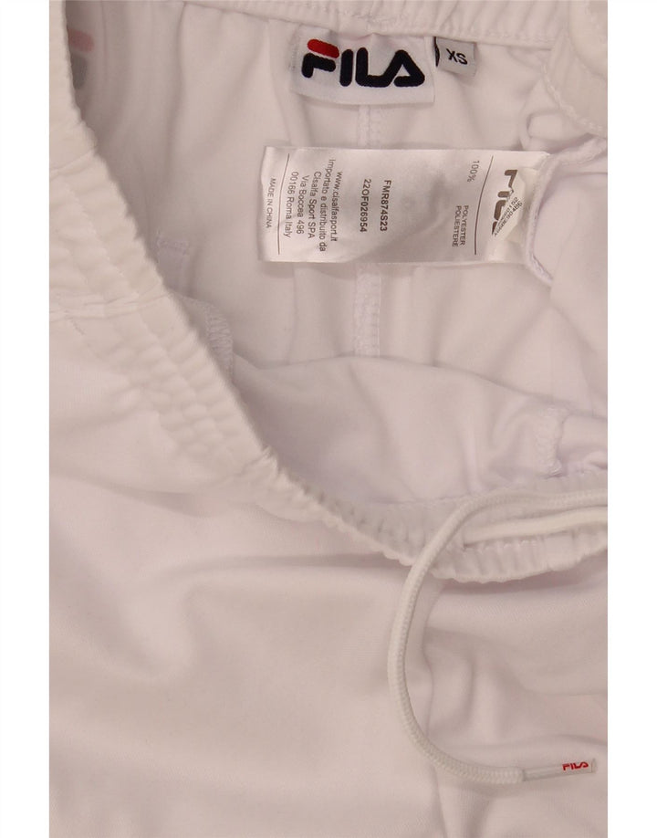 Fila Мужские спортивные шорты с графическим рисунком XS, белый полиэстер