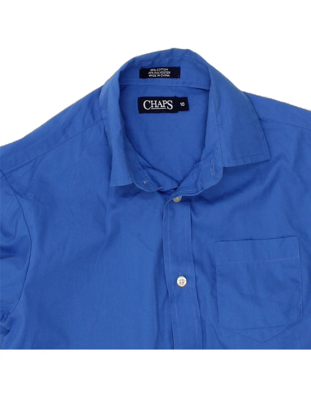 CHAPS Boys Shirt 9-10 Years Blue Cotton Vintage Chaps and Second-Hand Chaps from Messina Hembry 