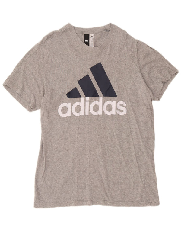 Adidas Мужская футболка с рисунком Top XL Серый хлопок