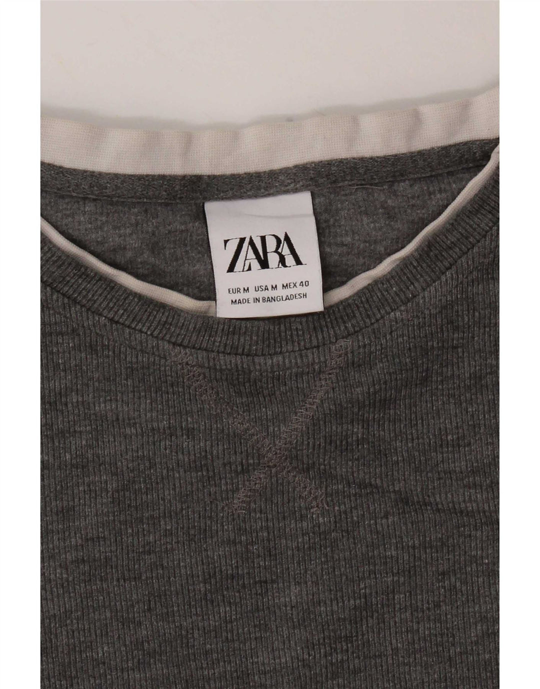 Женский топ Zara с длинным рукавом UK 12, средний серый