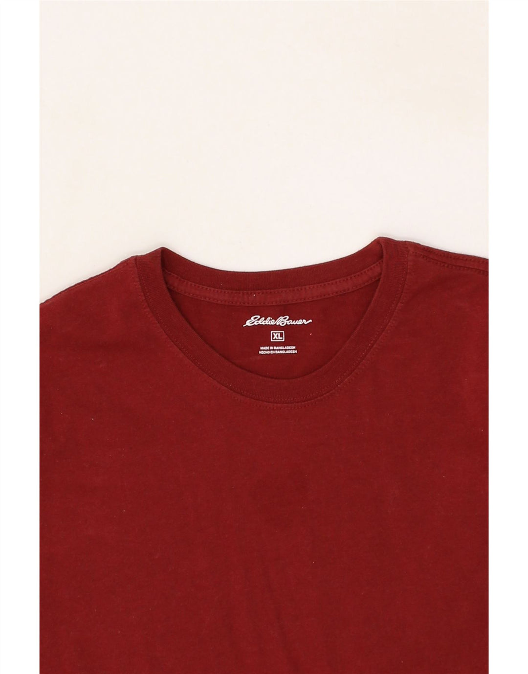 EDDIE BAUER Mens T-Shirt Top XL Red Cotton Vintage Eddie Bauer and Second-Hand Eddie Bauer from Messina Hembry 