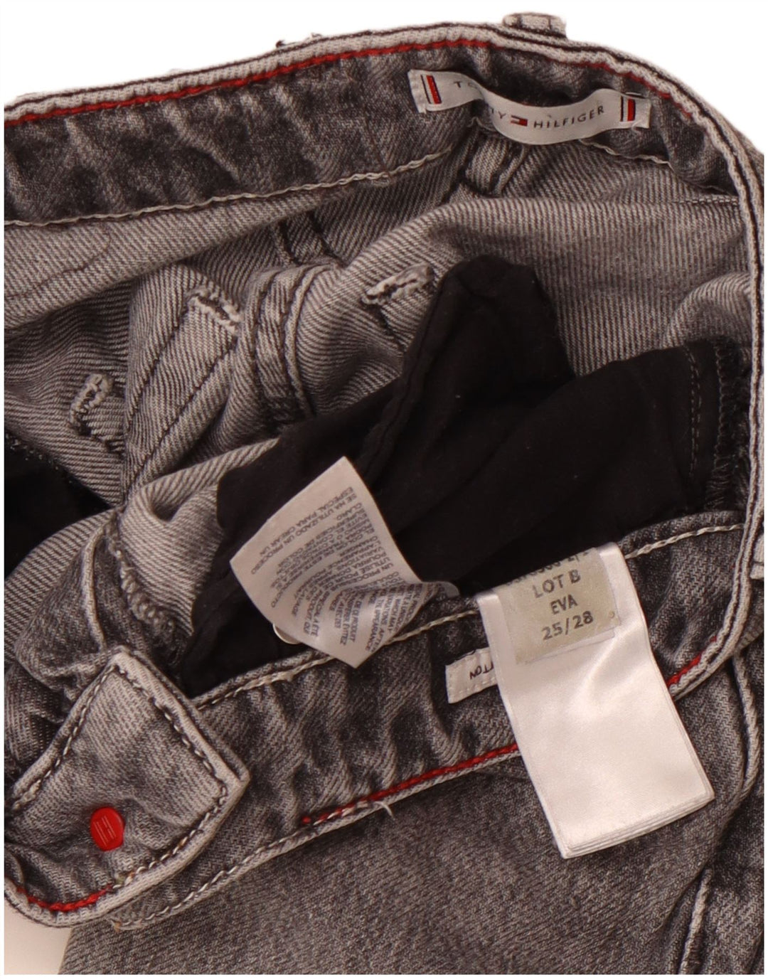 TOMMY HILFIGER Женские зауженные джинсы Eva с высокой талией W25 L25 Серый хлопок