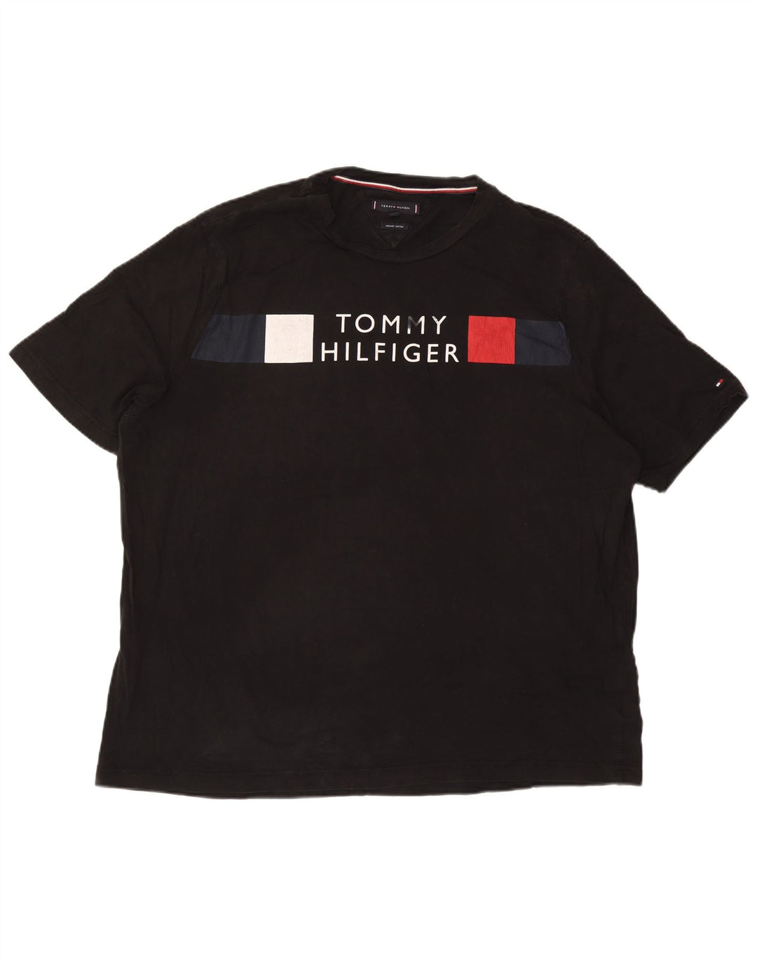 TOMMY HILFIGER Мужская футболка с рисунком 3XL, черный хлопок