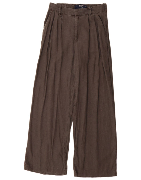 Женские широкие брюки с высокой талией Hollister Livvy, маленькие W26 L29, серые