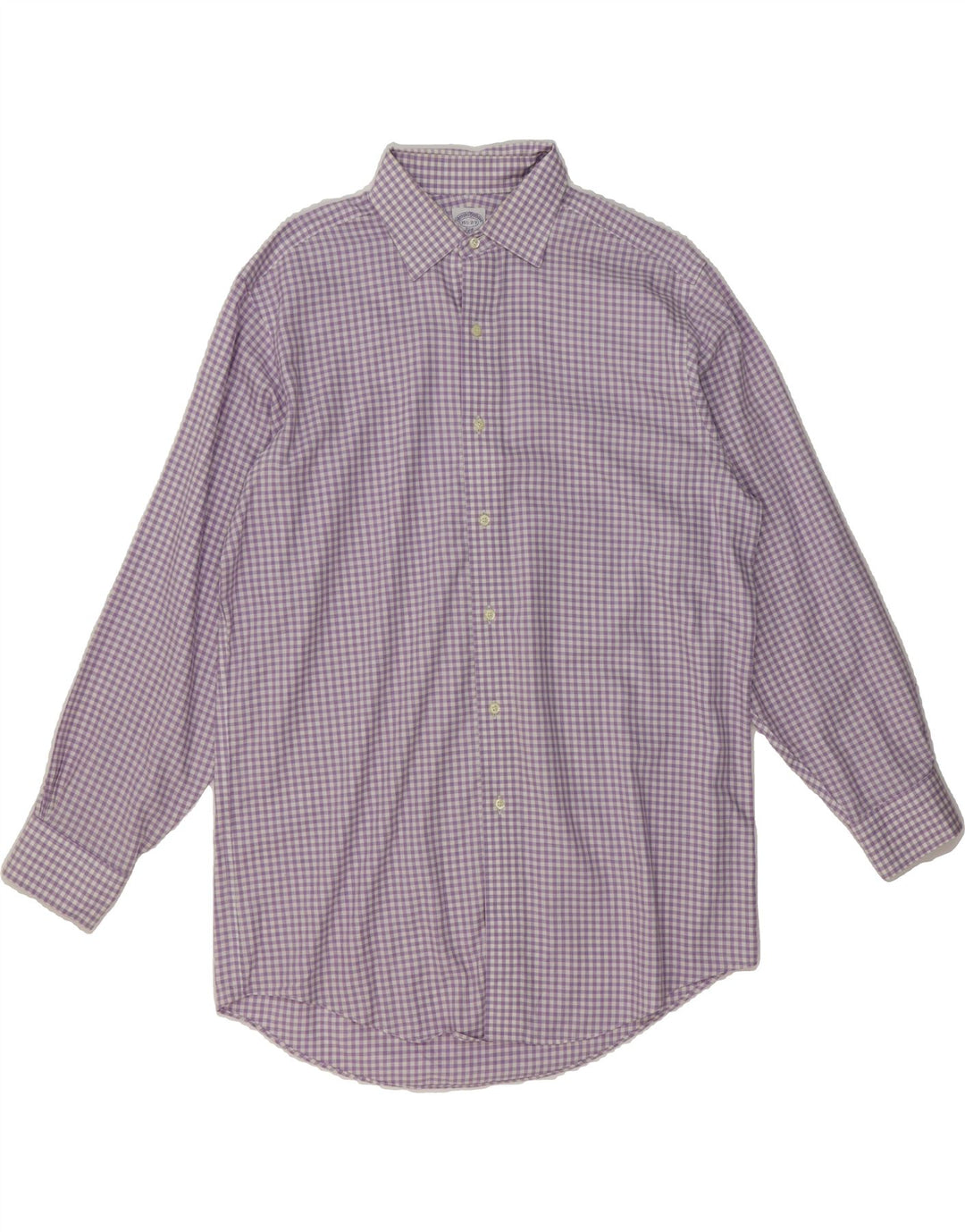 BROOKS BROTHERS Mens 346 Regular Fit Shirt Size 15 1/2 Medium Purple Check Vintage Brooks Brothers and Second-Hand Brooks Brothers from Messina Hembry 