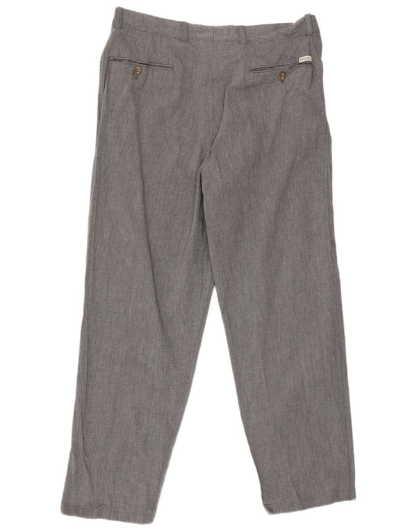 Trussardi Мужские прямые костюмные брюки IT 50 Large W34 L28 Серый хлопок
