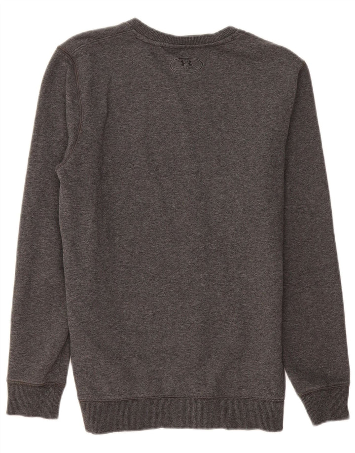 UNDER ARMOUR Mens Cold Gear Sweatshirt Jumper Small Grey Cotton