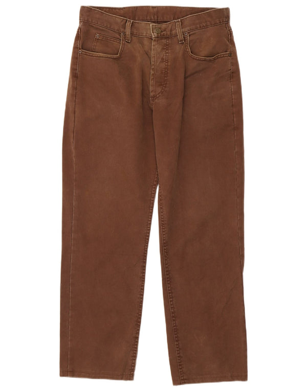 Lee Мужские прямые повседневные брюки W34 L29 Коричневые хлопковые