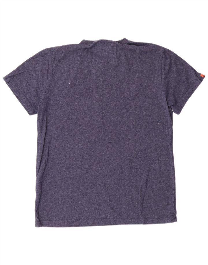 Женская футболка с рисунком Superdry, топ XL, темно-синий, хлопок