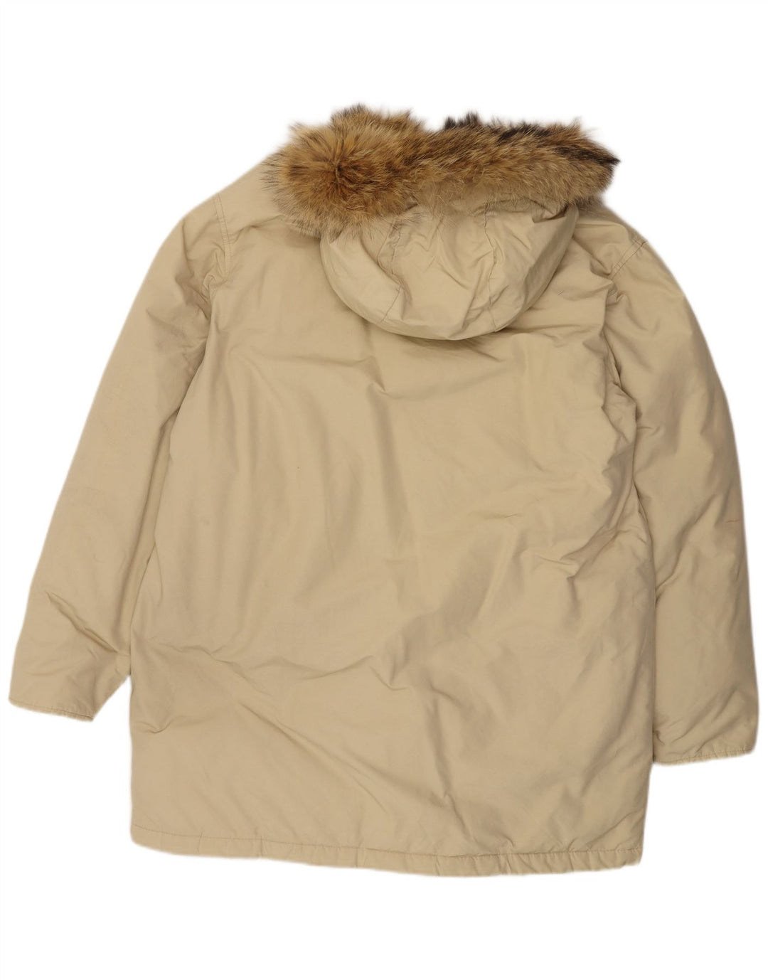Мужская утепленная куртка Woolrich с капюшоном UK 42 XL, бежевый хлопок