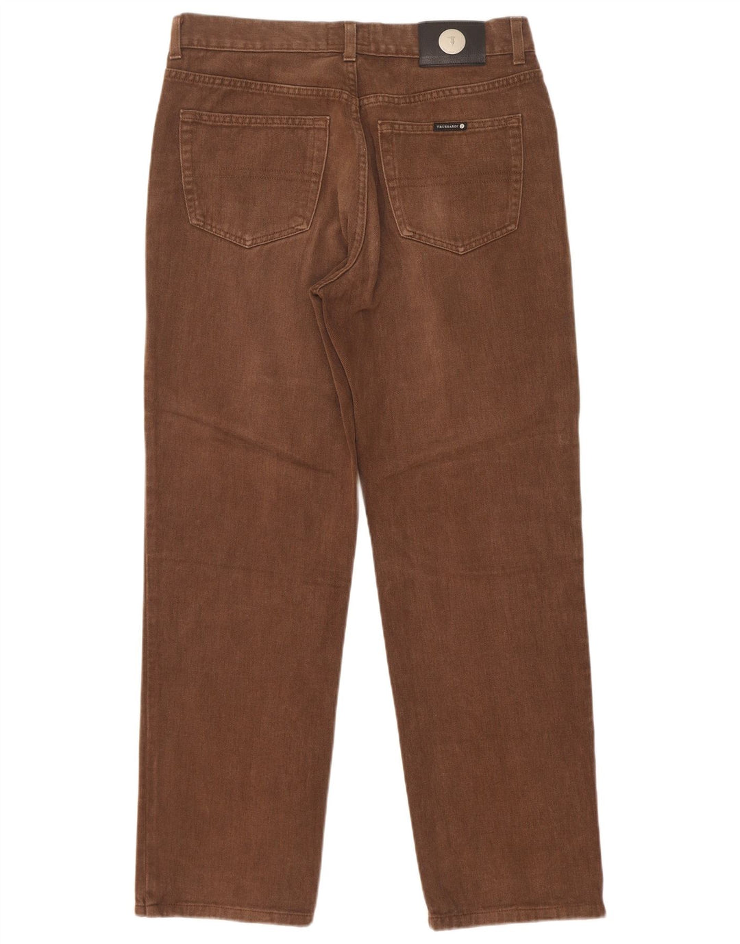 Мужские прямые джинсы Trussardi W33 L30 коричневые, хлопок