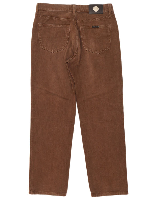 Мужские прямые джинсы Trussardi W33 L30 коричневые, хлопок