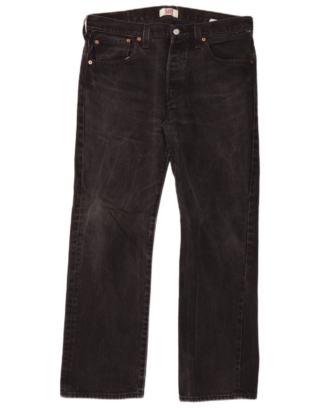 Мужские прямые джинсы Levi's 501 W34 L30, черный хлопок