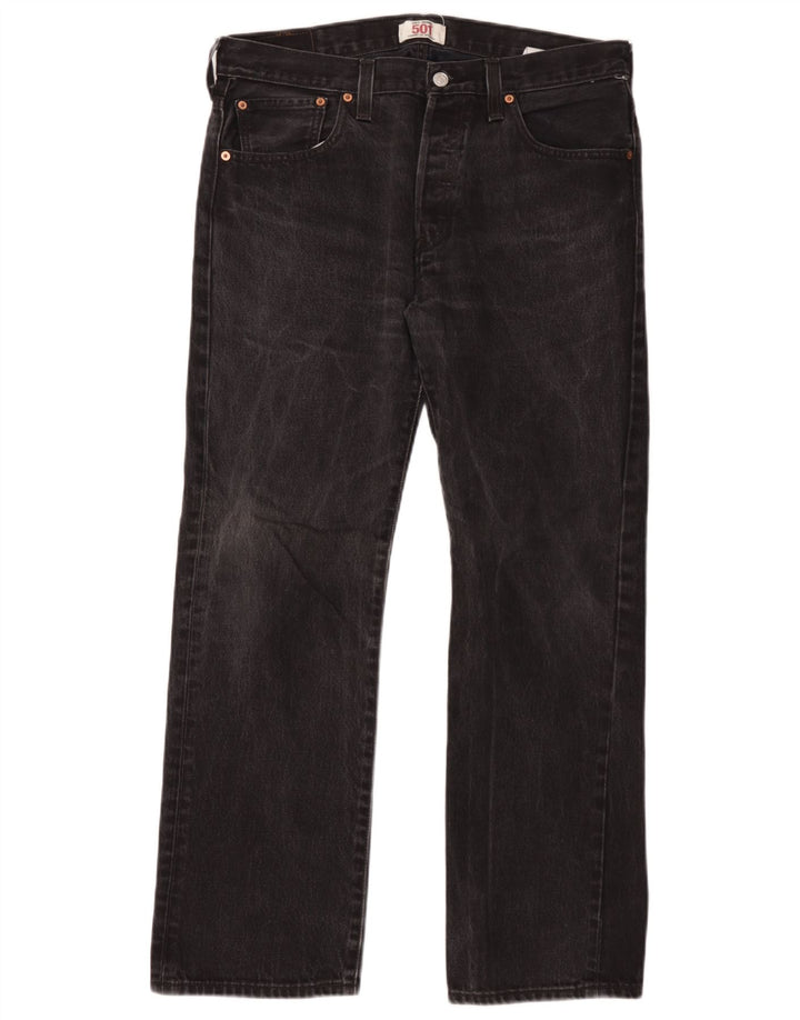 Мужские прямые джинсы Levi's 501 W34 L30, черный хлопок