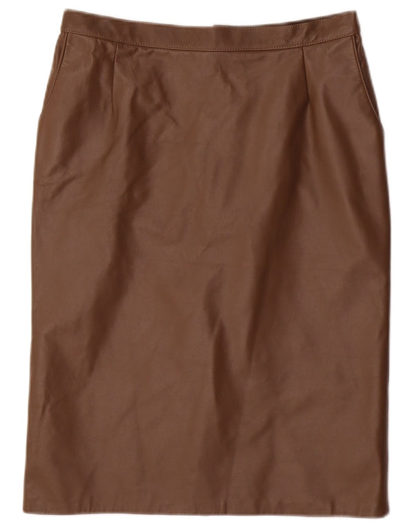 VINTAGE Женская юбка-карандаш миди W28 Средне-коричневый