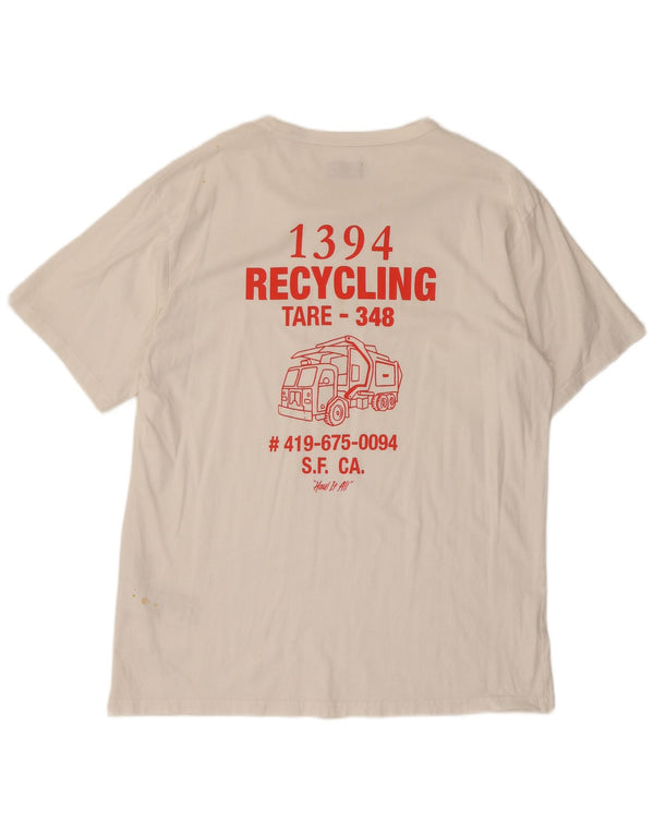 Мужская футболка с рисунком Levi's, топ XL, белый хлопок