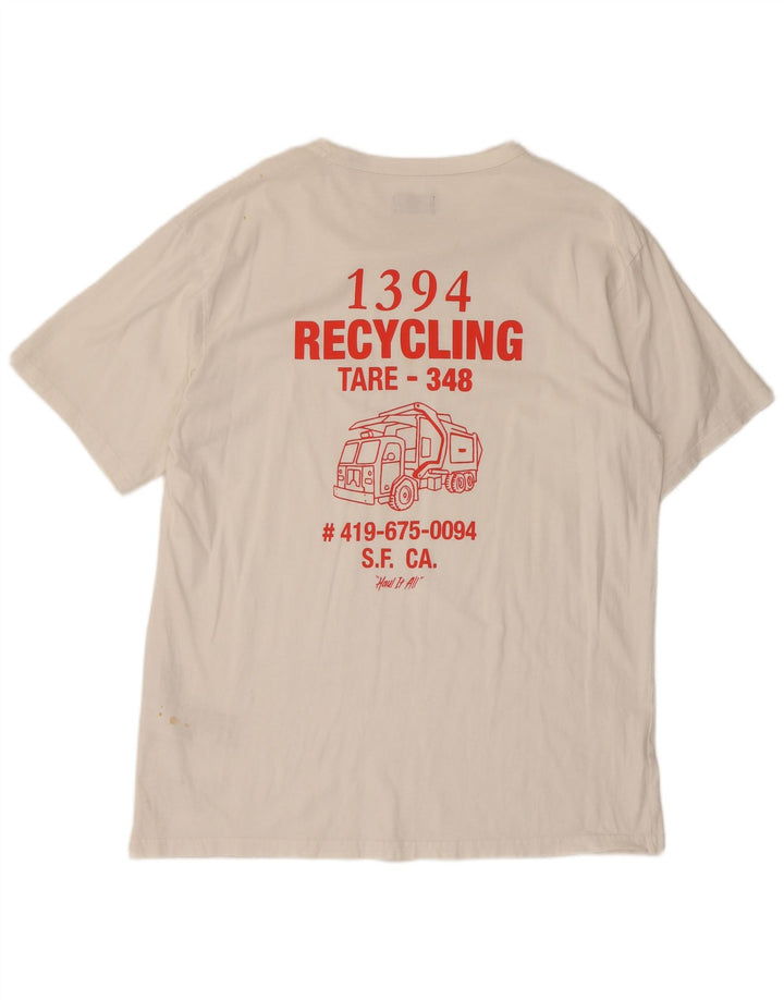 Мужская футболка с рисунком Levi's, топ XL, белый хлопок