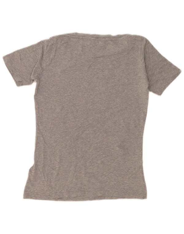 Женская футболка с рисунком Trussardi Jeans Top UK 10, маленький серый хлопок