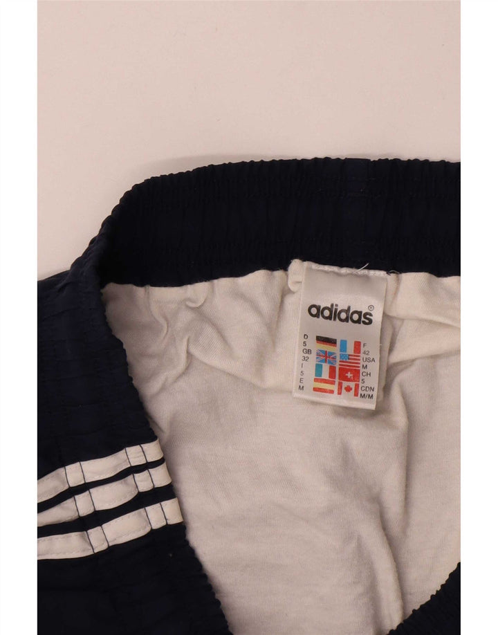 Мужские спортивные шорты Adidas среднего размера, темно-синие, полиэстер
