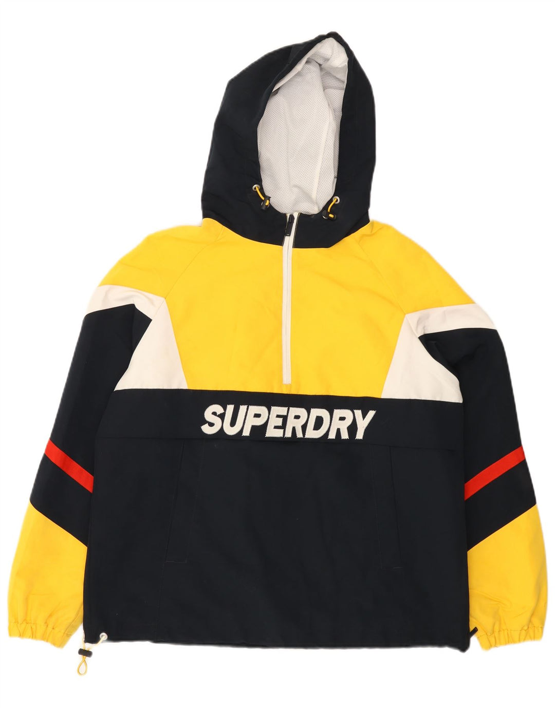 Женский анорак оверсайз с графическим рисунком SUPERDRY UK 12, средний желтый цвет