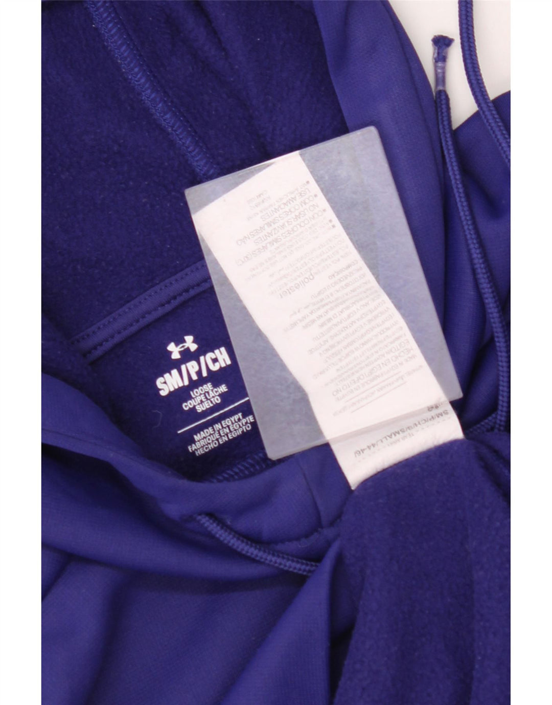 Мужской джемпер свободного кроя с капюшоном UNDER ARMOR, маленький фиолетовый, полиэстер