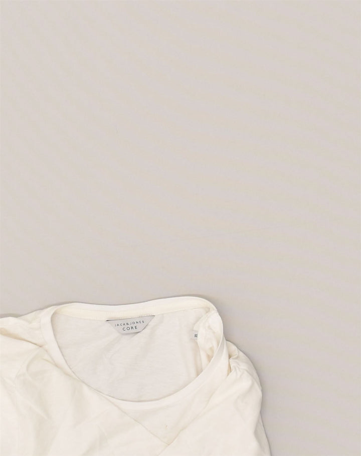 JACK & JONES Mens Graphic T-Shirt Top Medium White Cotton | Vintage Jack & Jones | Thrift | Second-Hand Jack & Jones | Used Clothing | Messina Hembry 