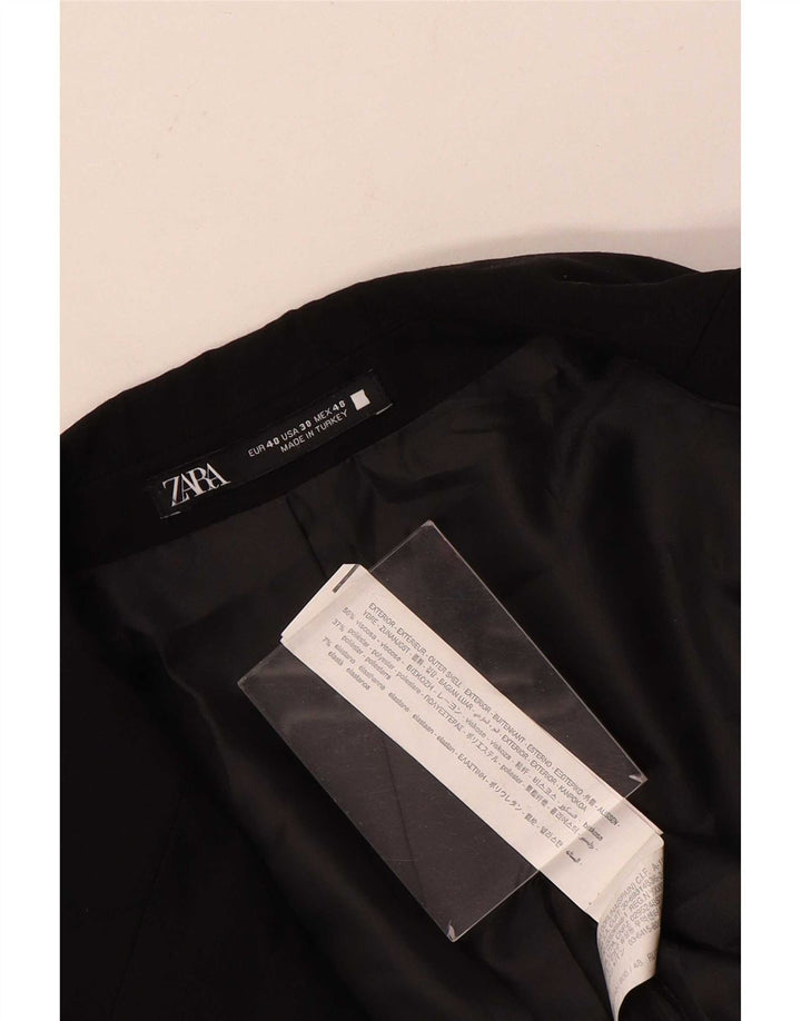 Мужской пиджак Zara на 2 пуговицах EU 48, средний черный из вискозы
