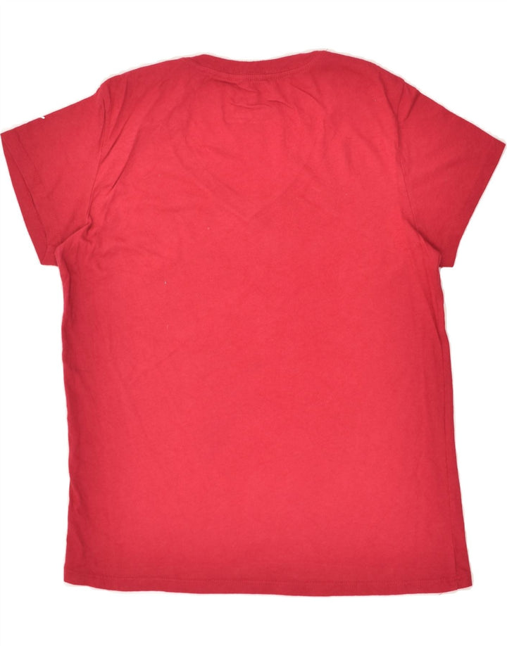 PUMA Womens Graphic T-Shirt Top UK 10 Small Red Cotton | Vintage Puma | Thrift | Second-Hand Puma | Used Clothing | Messina Hembry 