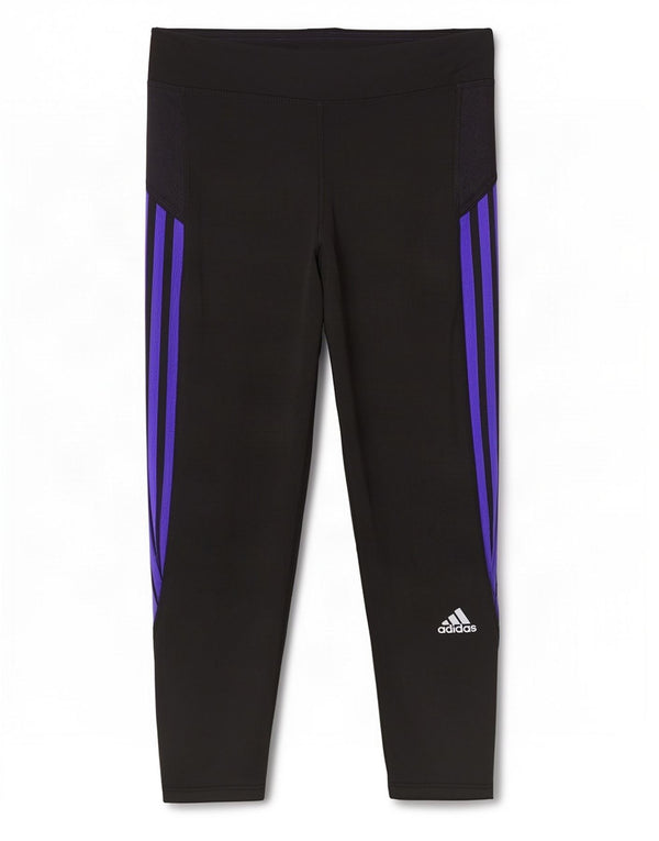 Женские леггинсы-капри Adidas Climalite UK 14, средний черный полиэстер