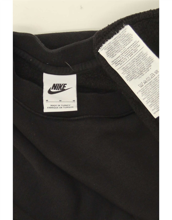Мужской свитшот Nike, хлопковый джемпер среднего размера, черный