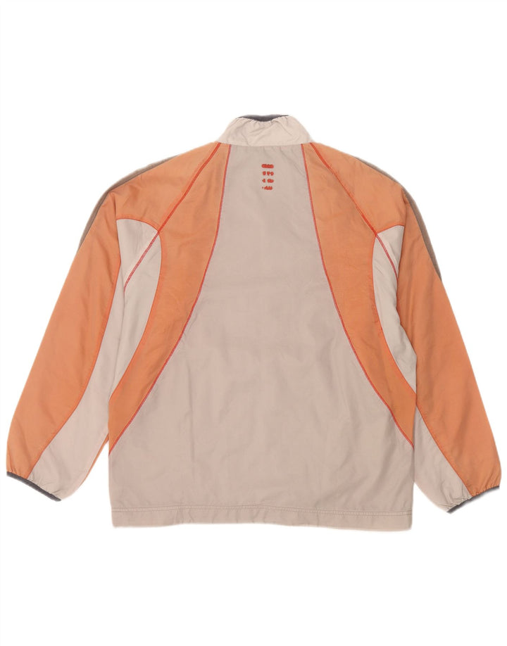 Мужской спортивный костюм Fila, верхняя куртка, маленький бежевый, полиамид с цветными блоками