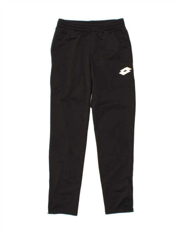LOTTO Boys Tracksuit Trousers Joggers 11-12 Years Large Black Polyester Vintage Lotto and Second-Hand Lotto from Messina Hembry 