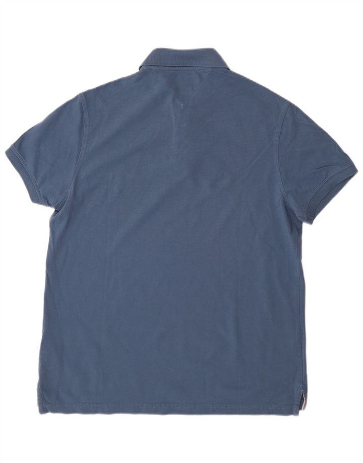 Мужская рубашка-поло обычного кроя TOMMY HILFIGER, маленькая синяя, хлопок