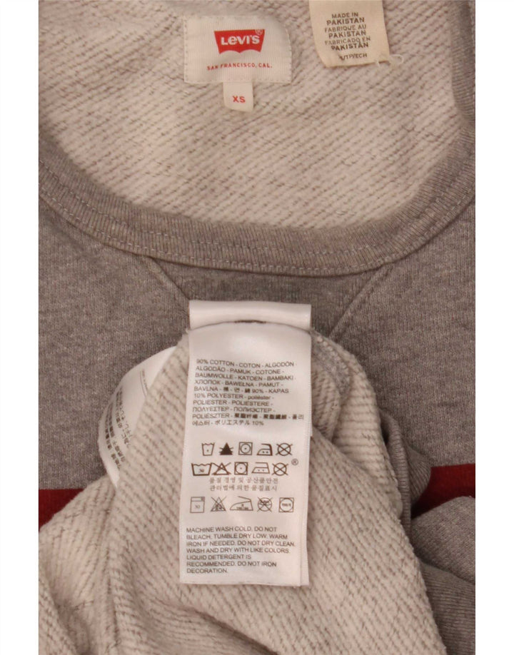 Мужской свитшот с рисунком Levi's XS, серый хлопок