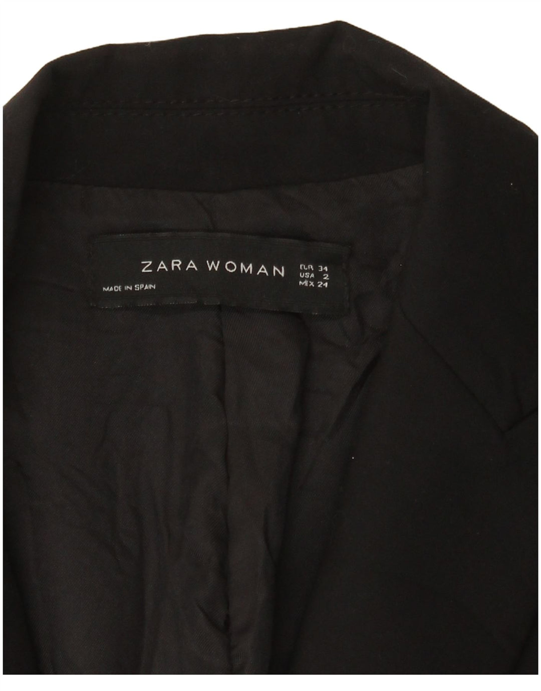 Женский пиджак на 1 пуговице Zara EU 34 2XS, черный