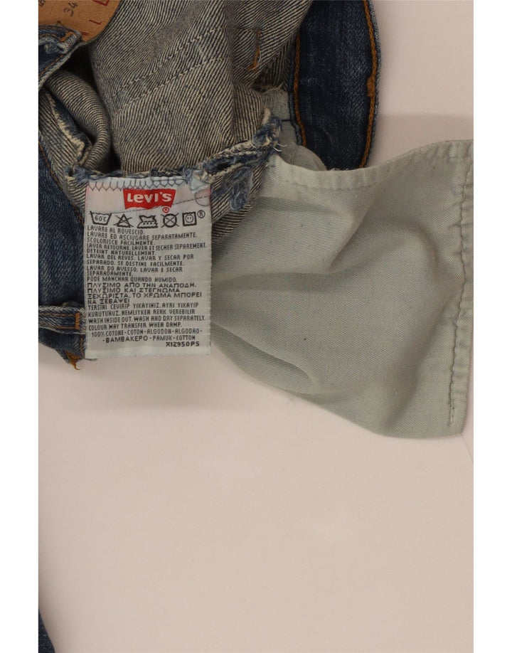Женские прямые джинсы LEVI'S 501 W37 L34 Синие, хлопок