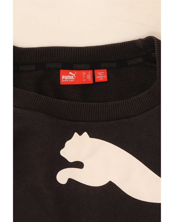 Мужской свитшот с рисунком Puma, средний черный