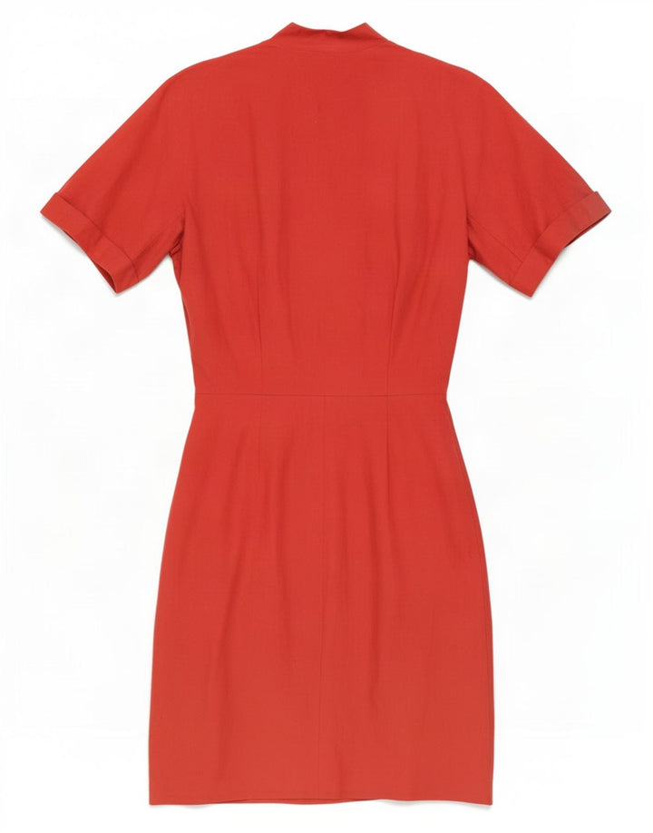 Женское платье с запахом Max Mara UK 12, средний красный лен