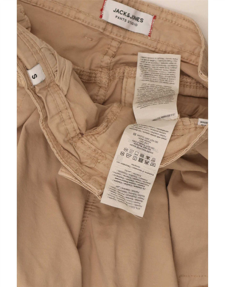 Мужские шорты карго Jack & Jones, маленькие, бежевые, хлопок, W30