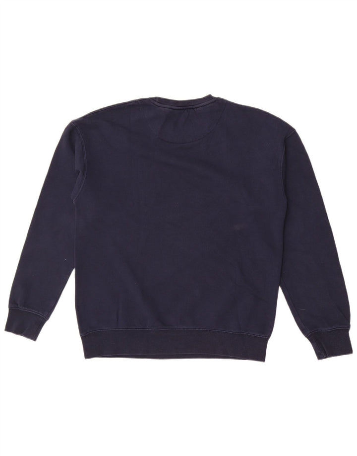 Мужской свитшот с рисунком Jack & Jones, средний темно-синий хлопковый джемпер