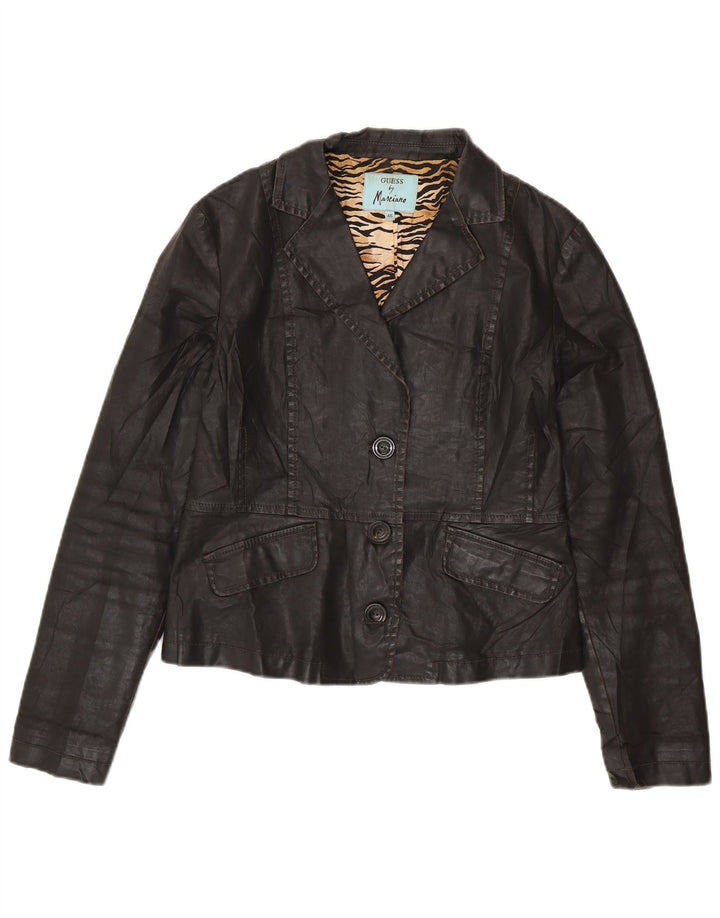 GUESS BY MARCIANO Женский укороченный пиджак на 3 пуговицах IT 46 Большой Черный